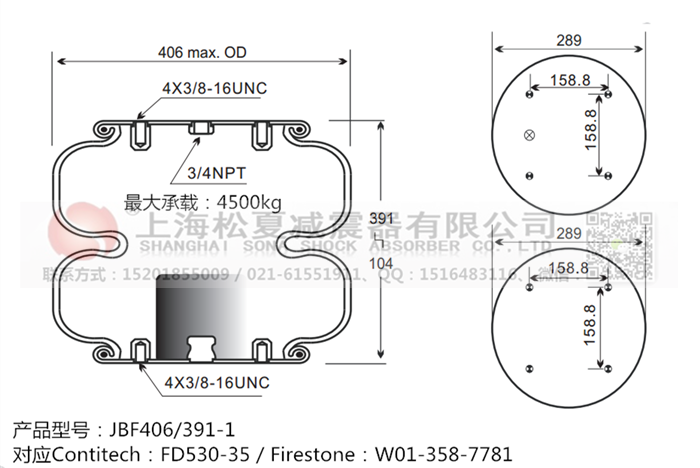 JBF406/391-2橡膠<a href='http://m.iiidddccc.cn/' target='_blank'><u>空氣彈簧</u></a>